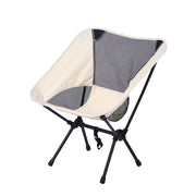 Portable Folding Stool Chair-Beige screen(22.4*22.44*24.8'')