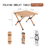 Outdoor Folding Table-23.62''beech Egg Roll Table--With Storage Bag