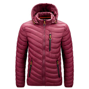 Down/Cotton Jacket-Wine Red