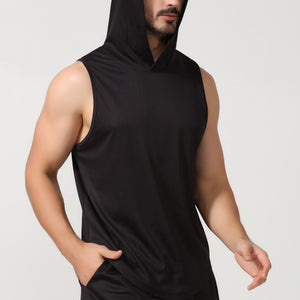 Breathable Men's Hooded Sleeveless Vest