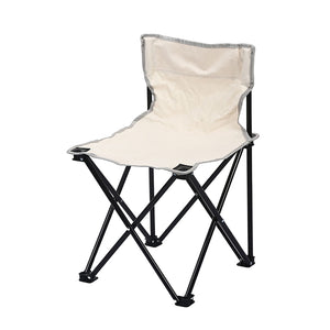 Portable Folding Stool Chair-Beige M 