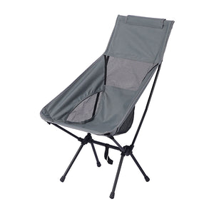 Portable Folding Stool Chair-High Back - Gray Screen(25.98*21.65*34.65'')