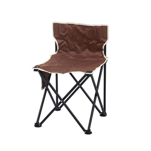 Portable Folding Stool Chair-16 Tube Side Pockets Coffee L