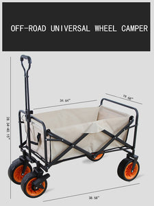 Folding Wagon Cart-Off-Road Wheel-Off-Road [8 Inch Widened Universal Wheel/With Bilateral Brakes]