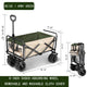 Folding Wagon Cart-Flagship Model - Beige 8-Inch Tank Caster / With Double Top Brakes]