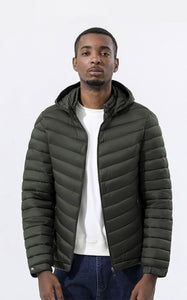 Down/Cotton Jacket- Army Green