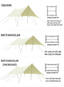 Sun Shade Sail Canopy &Tent-420D/PU-beige-with pull belt
