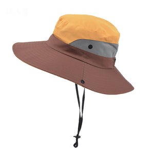 Sun Hats-Yellow+Brown