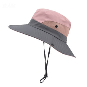 Sun Hats-Pink+Gray