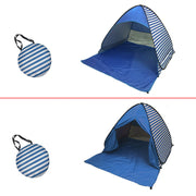 Sun Shade Sail Canopy &Tent-Dark blue Stripes