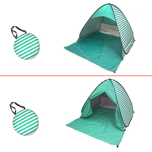 Sun Shade Sail Canopy &Tent-Lake green Stripe