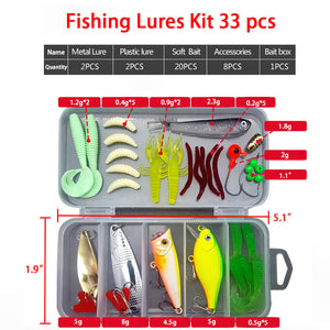 Boogear Fishing Lures Kit 33 pcs